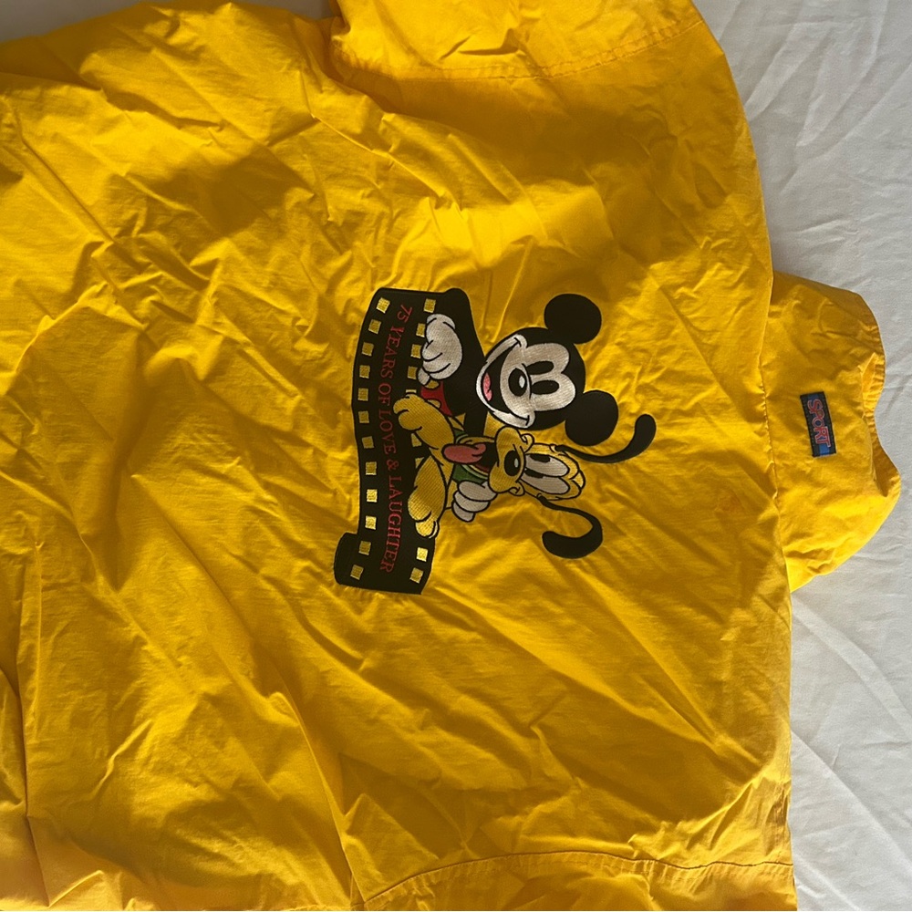 Mickey and Pluto 75 years Sport Logo waterproof with , Red and Yellow Accents